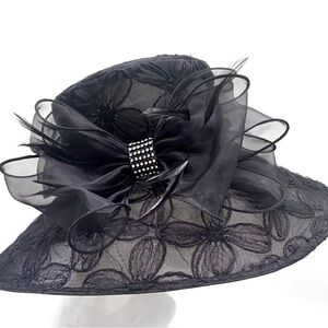 Bellisima Textured Floral Downbrim Hat